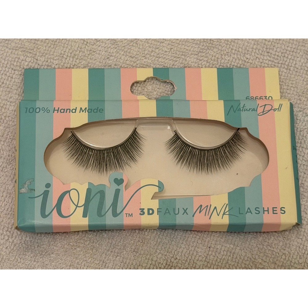 Ioni 3D Faux Mink Lashes Natural Doll Minty Fresh 686630 Hand Made Eyelashes